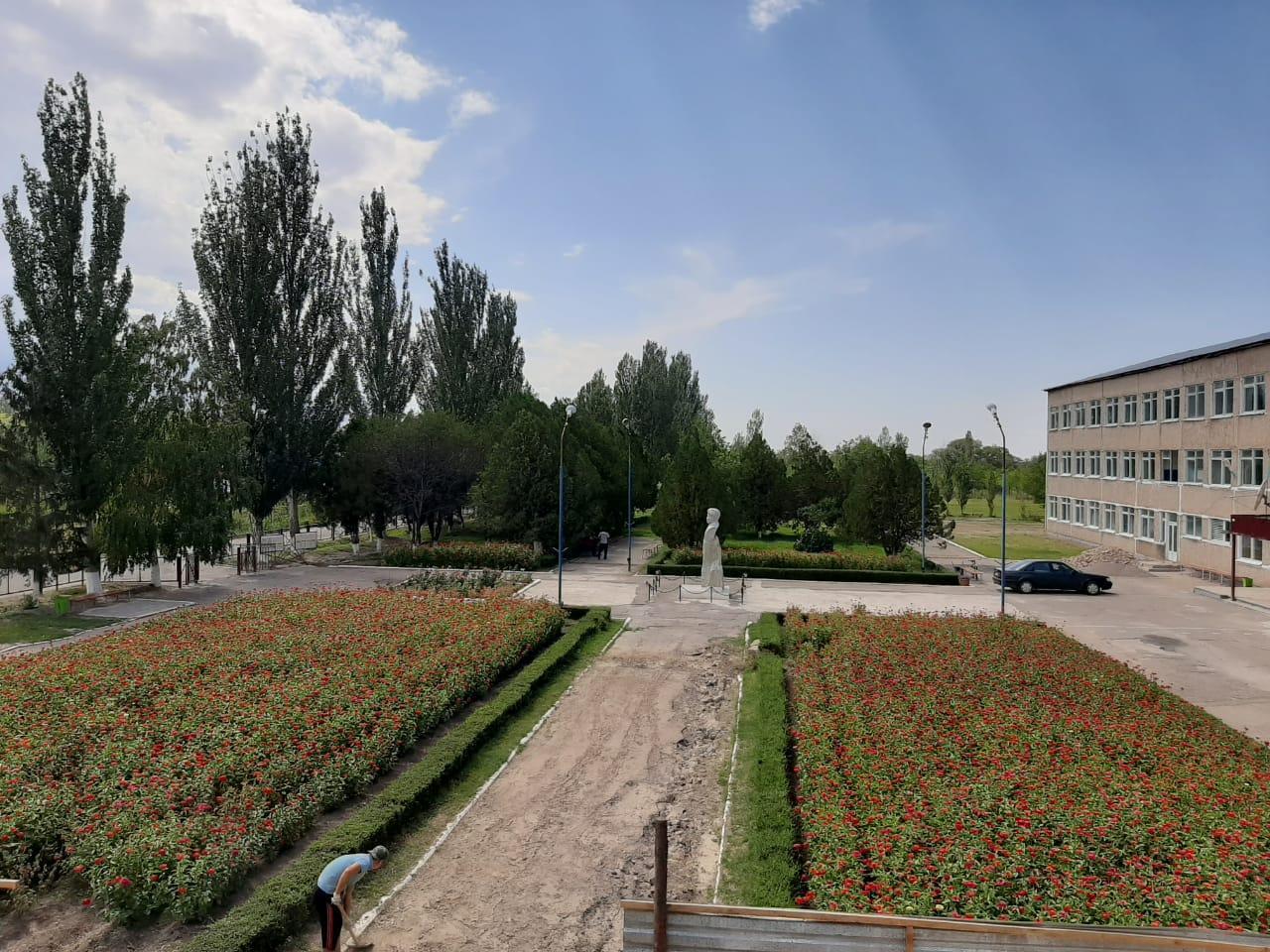 Мектеп айналасын көгалдандыру жұмыстары